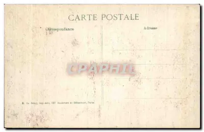 Champguyon — após o bombardeio — E. Le Daley, imp. Addi, 197 Boulevard de Sébastopol, Paris — Verso