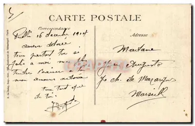 Soissons — rue dopo bombardamento — ELD, 5me Série — Verso