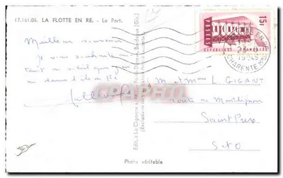 La Cigogne — O Porto (Gir) — Édit. & La Cigogne, Bordeaux (Gir) — Verso