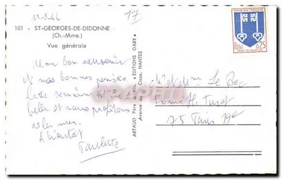 Saint-Georges-de-Didonne — Ogólny widok — Wydawnictwo Artaud & Fils, Nantes — Rewers