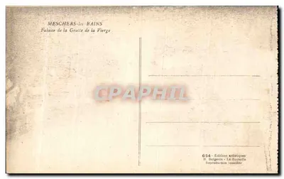 Grotte de la Vierge — Meschers-les-Bains — Éditions artistiques R. Bergevin — Verso