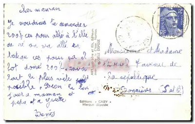 Châtelaillyon — vista da praia e da dique — editor ARTAUD pai e filho, Nantes — Verso