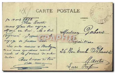 SAINTES - Facha da Igreja de São Pedro — Marcel Delboy, fototipia, Bordeaux — Verso