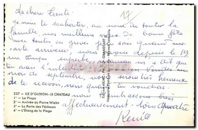 Ilha de Oléron — O Castelo — Editor ARJAC — n° 237 — Verso