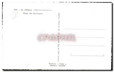 Playa de los Boulossiers — Isla de Oléron (Charente-Maritime) — Ediciones Gaby — Reverso