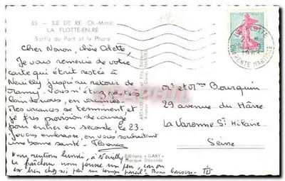 Port La Flotte-en-Ré — Molo i statki — Wydawnictwo Gaby — Rewers