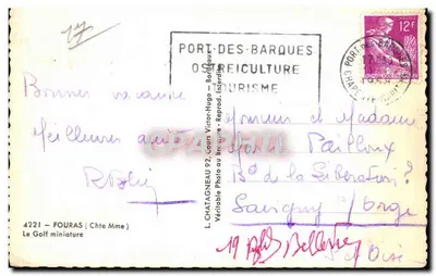 Miniatury golfu — Port-des-Barques — Wydawca L. Chatagneau, nr 4221 — Rewers