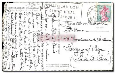 Châtelailly (Char. Mar.) — O Remblai e a Praia — Fotografia Verdadeira Proibida — Verso