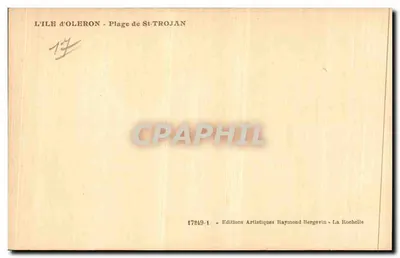 Plaża w St-Trojan — Wyspa Oléron — Wydawnictwo Artystyczne Raymond Bergevin — Rewers