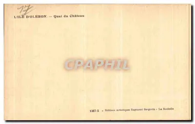 Wyspa Oléron — Przystań zamkowa — Éditions Artistiques Raymond Bergevin — Rewers