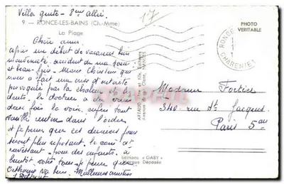 Plaża Roncq-Les-Bains — Wydawca Gaby, N°14 — Rewers