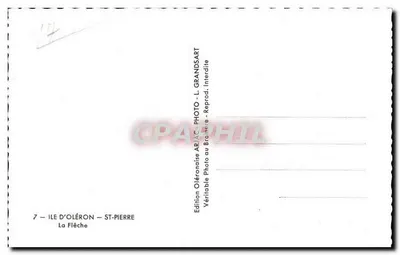 Igreja de São Pedro de Île-d'Oléron — A Flecha — Edição Oléronaise ARJAC — Verso