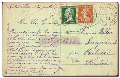 Châtelailly-Plage — animowana plaża — wydawca nieznany, nr 6917 — Rewers