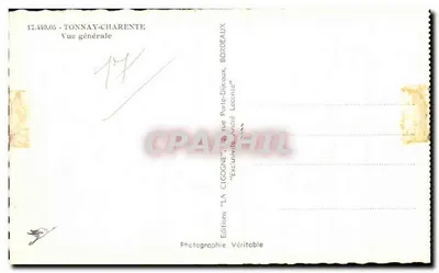 Tonnay-Charente — Vista geral — Edições 'LA CIGOGNE' — Verso