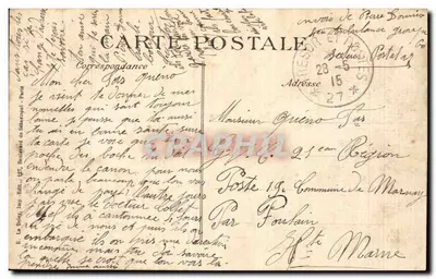 O Castelo do Geral Lyautey — Ruínas após 1914-15 — Editor E. Le Dolez, 36ª Série — Verso