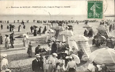 Environs de Royan - Pontaillac, Coin de Plage à 5 heures — Édition Léon Tonon Nouvelles Galeries