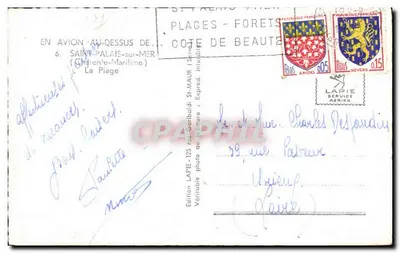 Saint-Palais-sur-Mer — De Strand — Uitgave Lapie — Achterkant