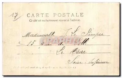 La Rochelle — 29 - Cuerpo de guardia Puerta Dauphine - L. C. — Reverso