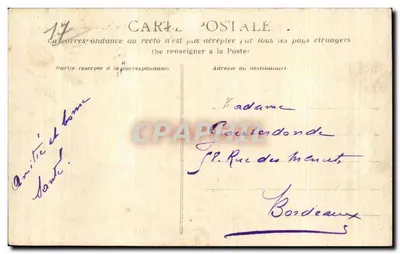 LA ROCHELLE — Port zatoczny. Odpłynięcie statku do Francuskich Wysp — Héliotypie Dugas et Cie, Nantes — Rewers
