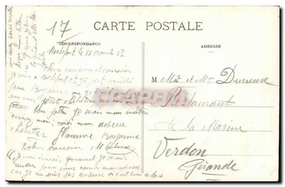 Plac Grimaud i Statua Édouarda Grimauda — Rochefort-sur-Mer — Marcel Delbouy, fototypia, Bordeaux, n°88 — Rewers