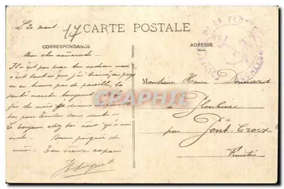 Tentowana armia na Cours d'Ablois — Rochefort-sur-Mer — Wojna 1914-1915 — Marcel Delboy, fototypia, Bordeaux — Rewers