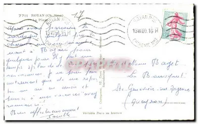 Plage d'Elcée — vue aérienne — Éditeur inconnu — Verso