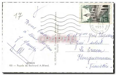Façade du Boulevard A.-Briand — Royan — M. Berjaud — Verso