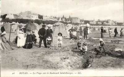Royan — La Plage vers le Boulevard Saint-Georges — LL. — n°26