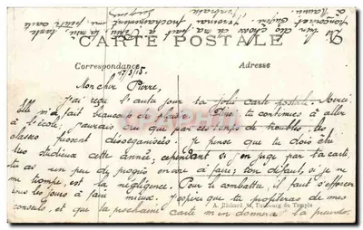 Artilharia pesada e trincheiras alemãs capturadas por nossas tropas — entre THANN e ALKIRCH (Alta Alsácia) — A. R. n°252 — Verso