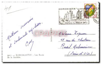 Romorantin - As Margens da Sauldre — Edições Enrégé, n° 9011 — Verso