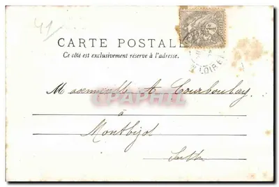 Montrichard — Visão geral das ruínas e perspectiva da Grande Rue — Loir-et-Cher 61 — Verso