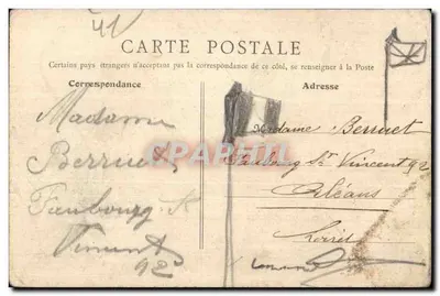 Selles-sur-Cher — O Square de Centenaire e a Avenida do Bourgeau — Rocan-Nuret, editor — Verso