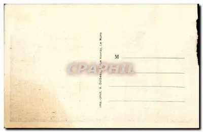 Camp d'Auvours — Les Chars de Combat — éditeur A. Dolbeau, rue Auvray, Le Mans — Verso