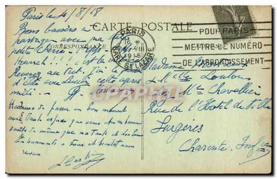 Proyard — Uitzicht op de oorlog 1914-16 — Uitgever Parijs, n° 1489 — Achterkant
