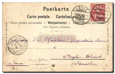 Stara pocztówka Militaria Armia Szwajcarska Sztab Dywizji Stato Maggiore di divisione — Rewers