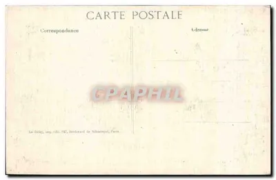 Senlis - O bairro da Licorne — destruído — editor B.D. (B. Delley) — Verso