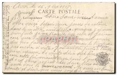 Vista del río Yser en el puente de Dixmude — La Guerra 1914-15 — C. H. Paris n°323 — Reverso