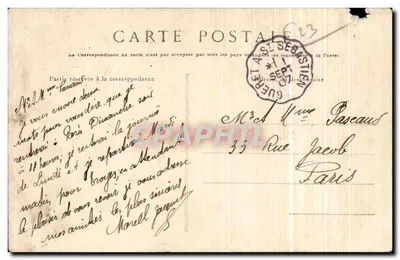 Guéret — Casa da Guarda — editor Sébastien, n°228 — Verso