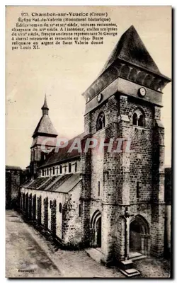 Chambon-sur-Voueize (Creuse) — Igreja romana dos séculos XI e XII, monumento histórico — B. Laville, n°23