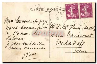 Bourgnaneuf — Vista geral — M.H.A. n°300 — Verso