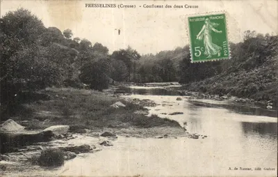 Fresselines (Creuse) — Conflito das duas Creuse — A. de Nussac, editor Guéret