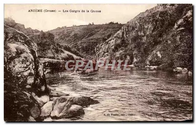 Anzême (Creuse) — As Gorges da Creuse — A. de Nousse, editor, Loubrel