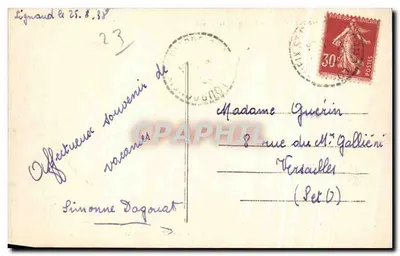 Anzême (Creuse) — As Gorges da Creuse — A. de Nousse, editor, Loubrel — Verso