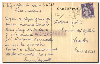 Crozant — Most nad Creuse — La Creuse Illustrée — Rewers