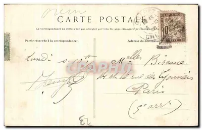 Wodospad Jarreaux — blisko Bourganeuf (Creuse) — A. DE NUSSAC, wyd. Guéret — Rewers