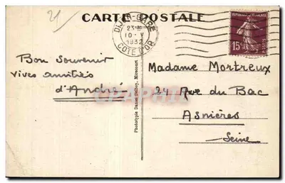 Dijon — Place François Rude — D.D. nr 119 — Rewers