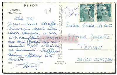 Dijon — O Teatro — Editor Estel, n°609 — Verso