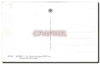 Semur — Brama Sauvigny — Zabytkowy monument (XIV w.) — Rewers