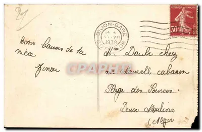 Dijon (Côte-d'Or) — Aleja Marszałka Focha i Rue de la Gare — Fot. Combier Macon — Rewers