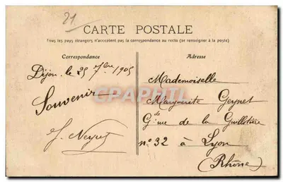 Dijon — Plac Darc — wydawca anonimowy, nr 143 — Rewers